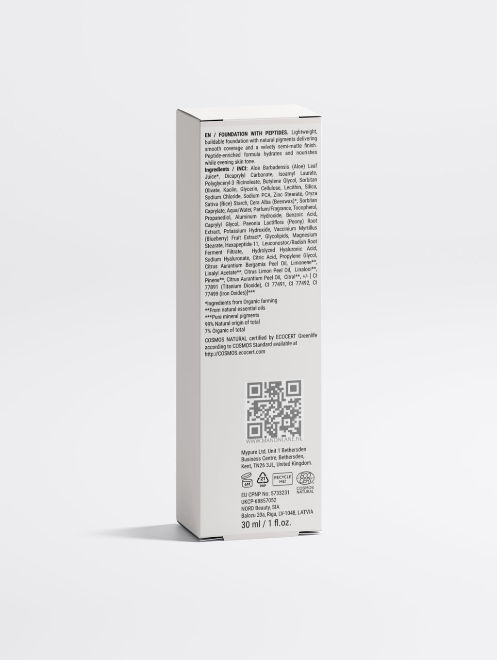 Foundation with Peptides, 10 Light Warm