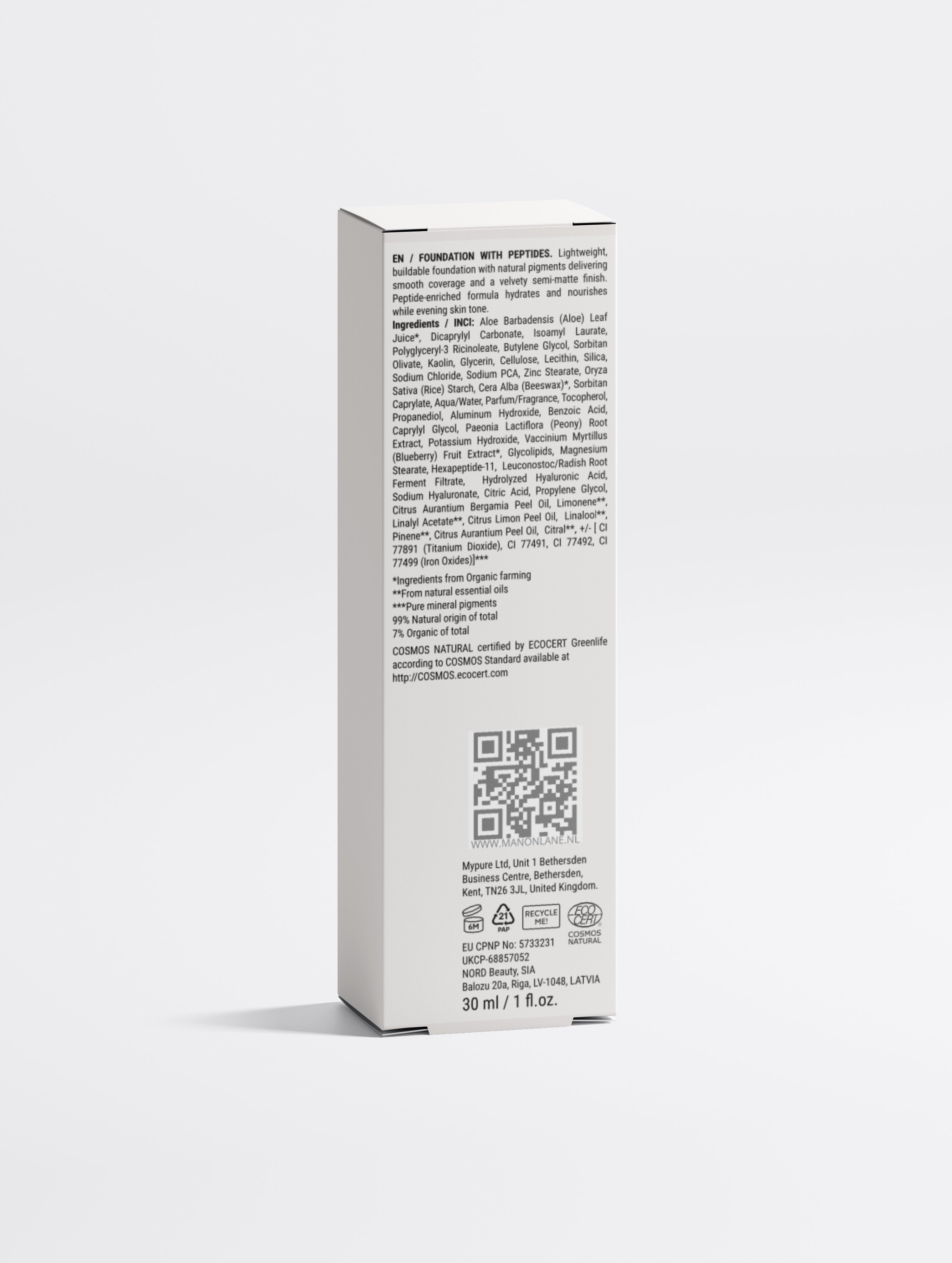 Foundation with Peptides, 10 Light Warm