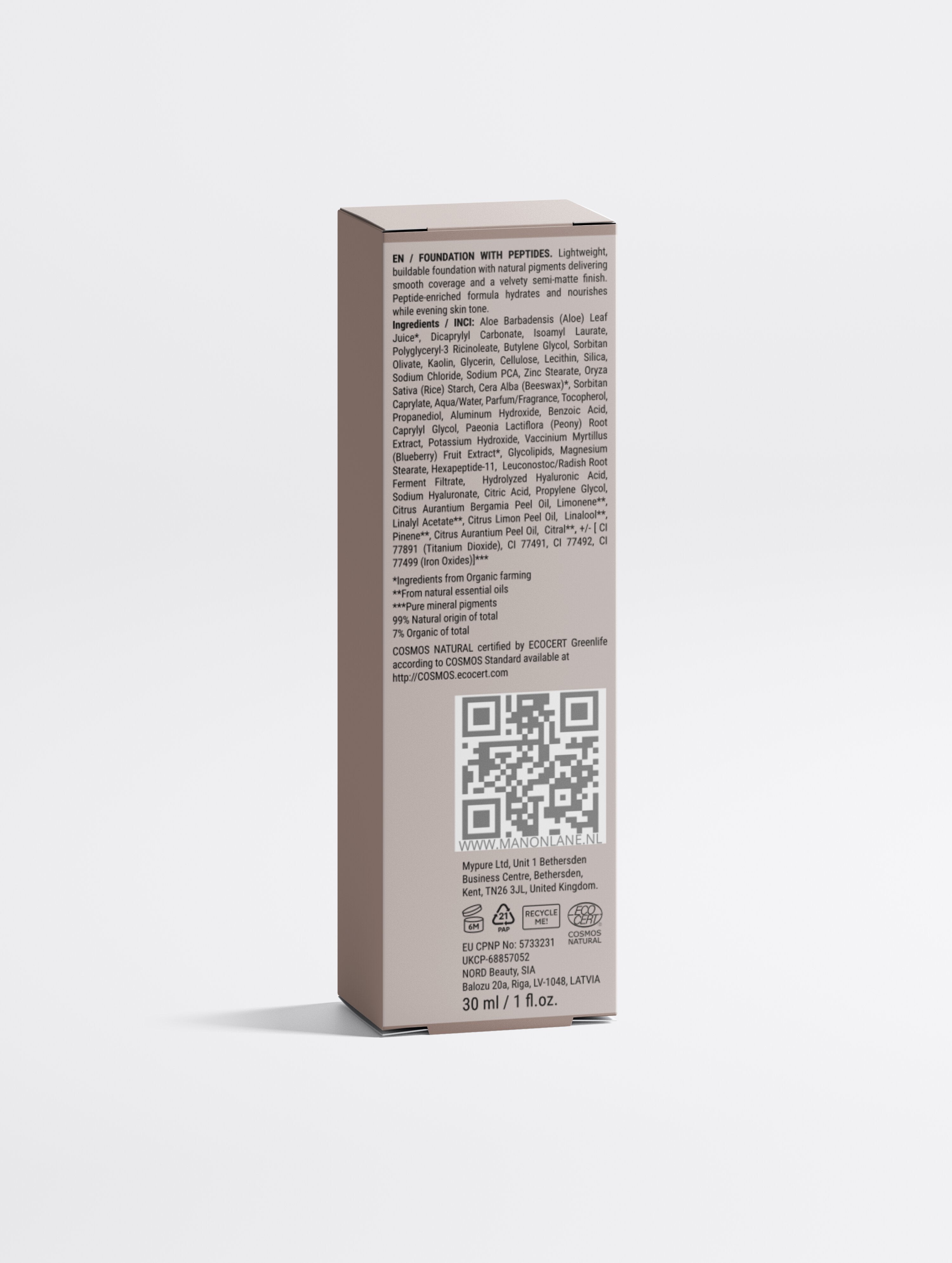 Foundation with Peptides, 30 Tan Neutral